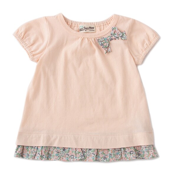 小花柄リボンTEE