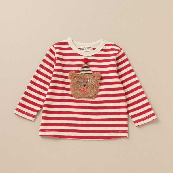 裏毛 トンガリくまボーダースウェット