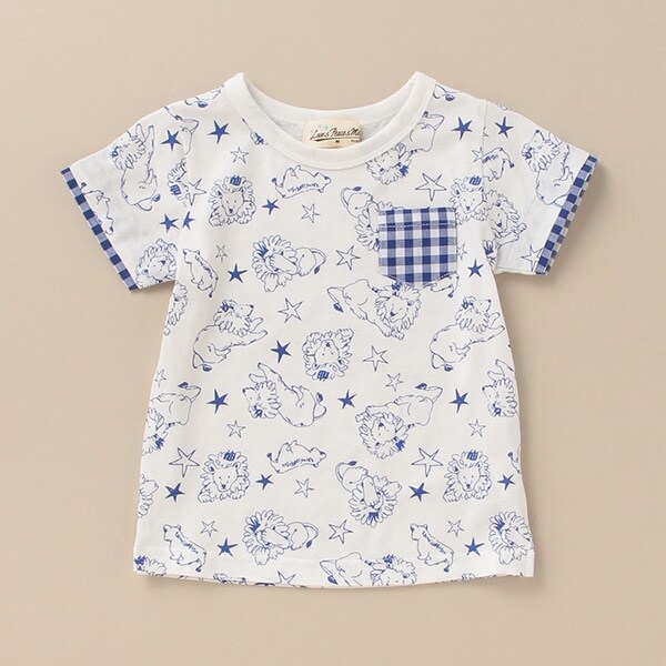UVカット ライオン柄Tシャツ