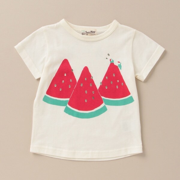 フルーツbirdプリントTシャツ