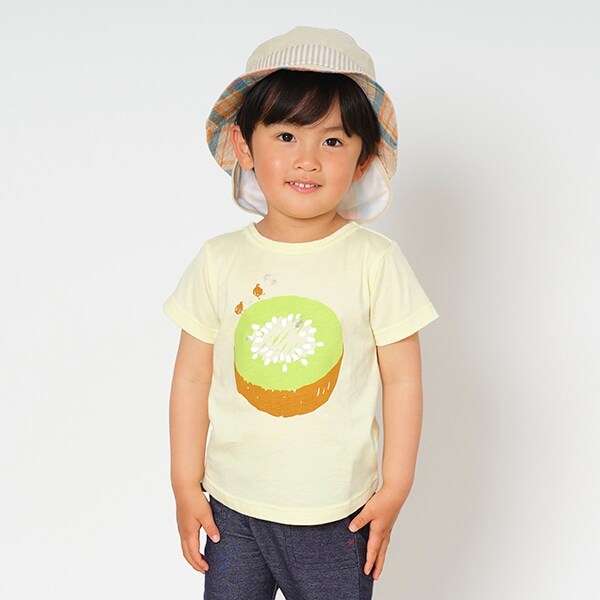 フルーツbirdプリントTシャツ