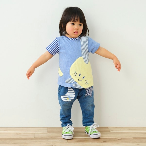 Narumiya Online ナルミヤ オンラインの公式通販サイト星月ニットデニムパンツ 80cm 紺 ベビー