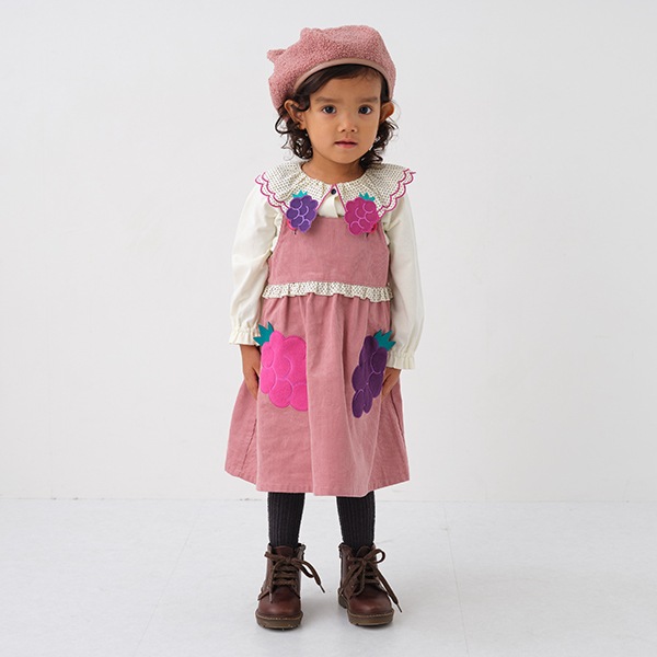 ぶどうジャンパースカート(80cm ピンク): ベビー - ナルミヤ