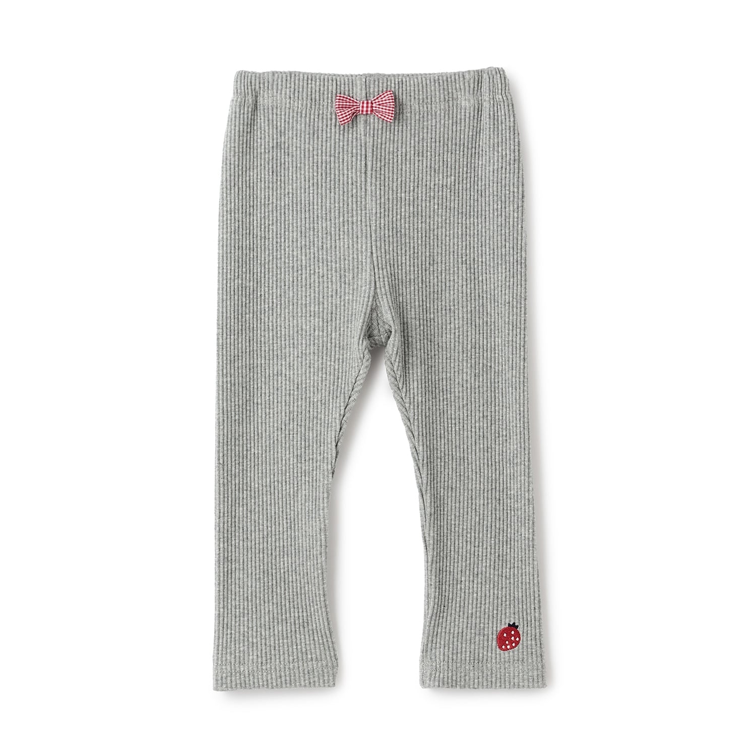 イチゴ刺しゅうリボンレギンス