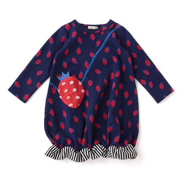 Narumiya Online ナルミヤ オンラインの公式通販サイトイチゴジャカードワンピース 80 ピーチ キッズ