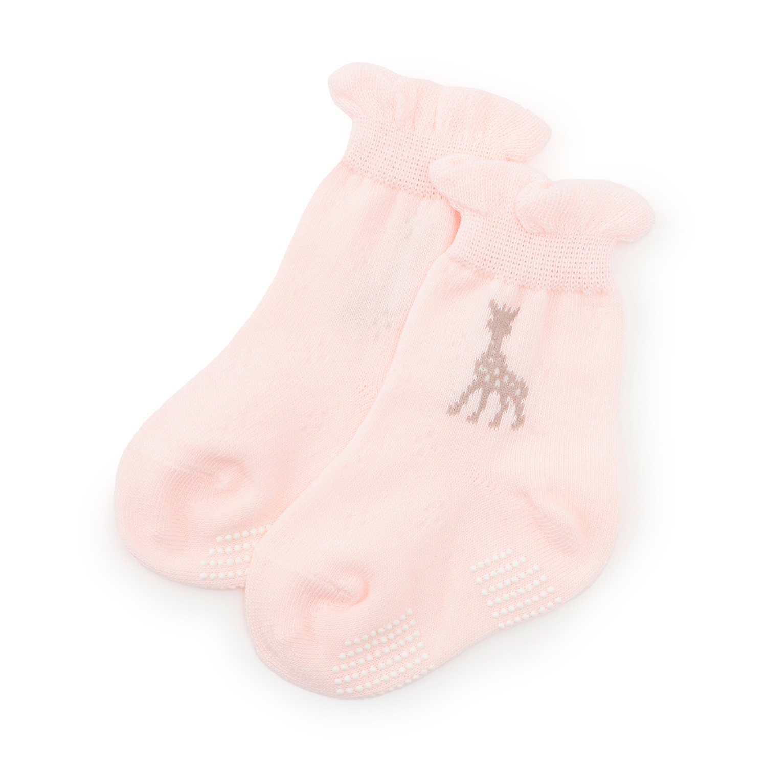 Naguisa ● Cima Ecru Mauve 【 残りわずか】 透かし編みソックス(9-11cm ピンク): ベビー - ナルミヤ