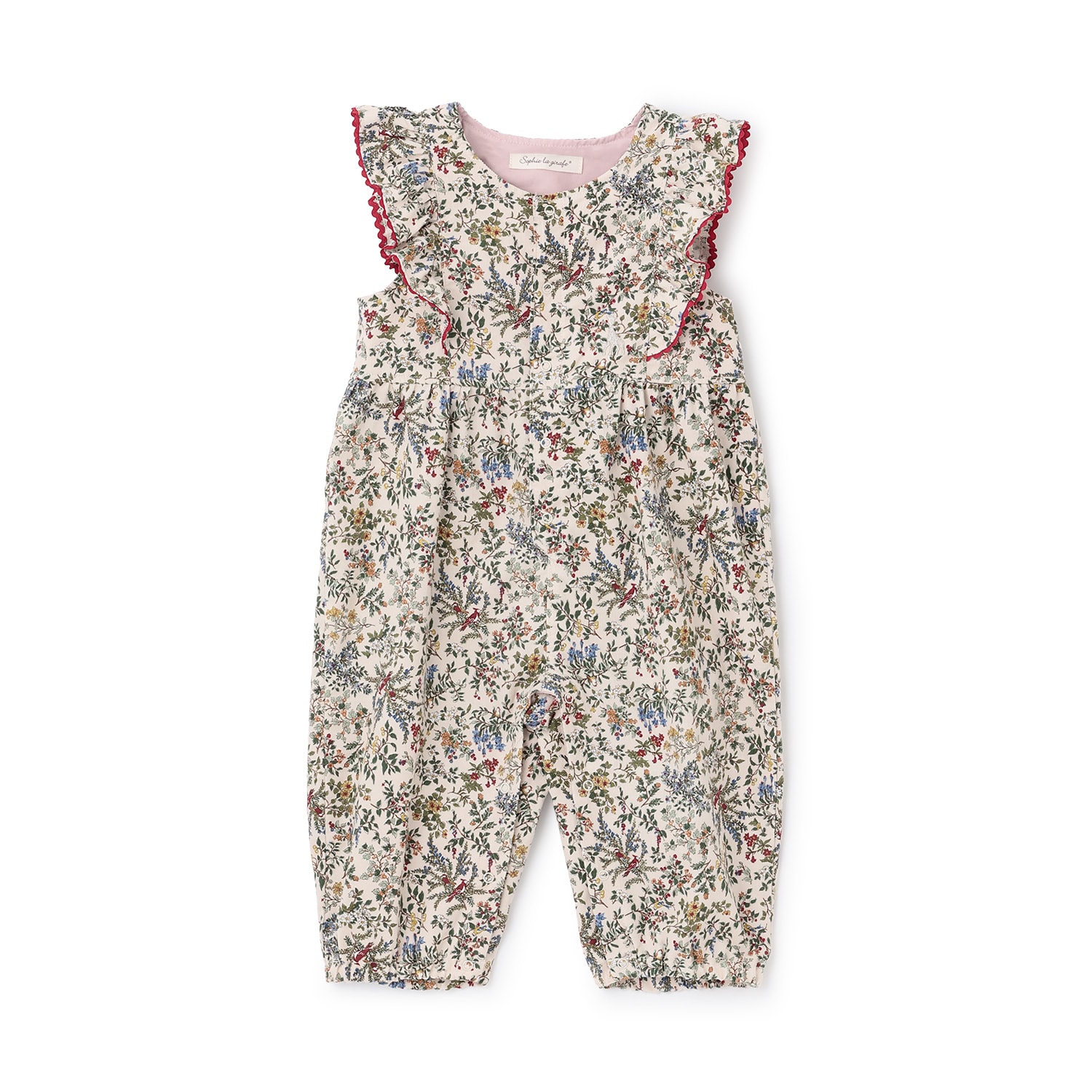 花柄サロペット【日本製】