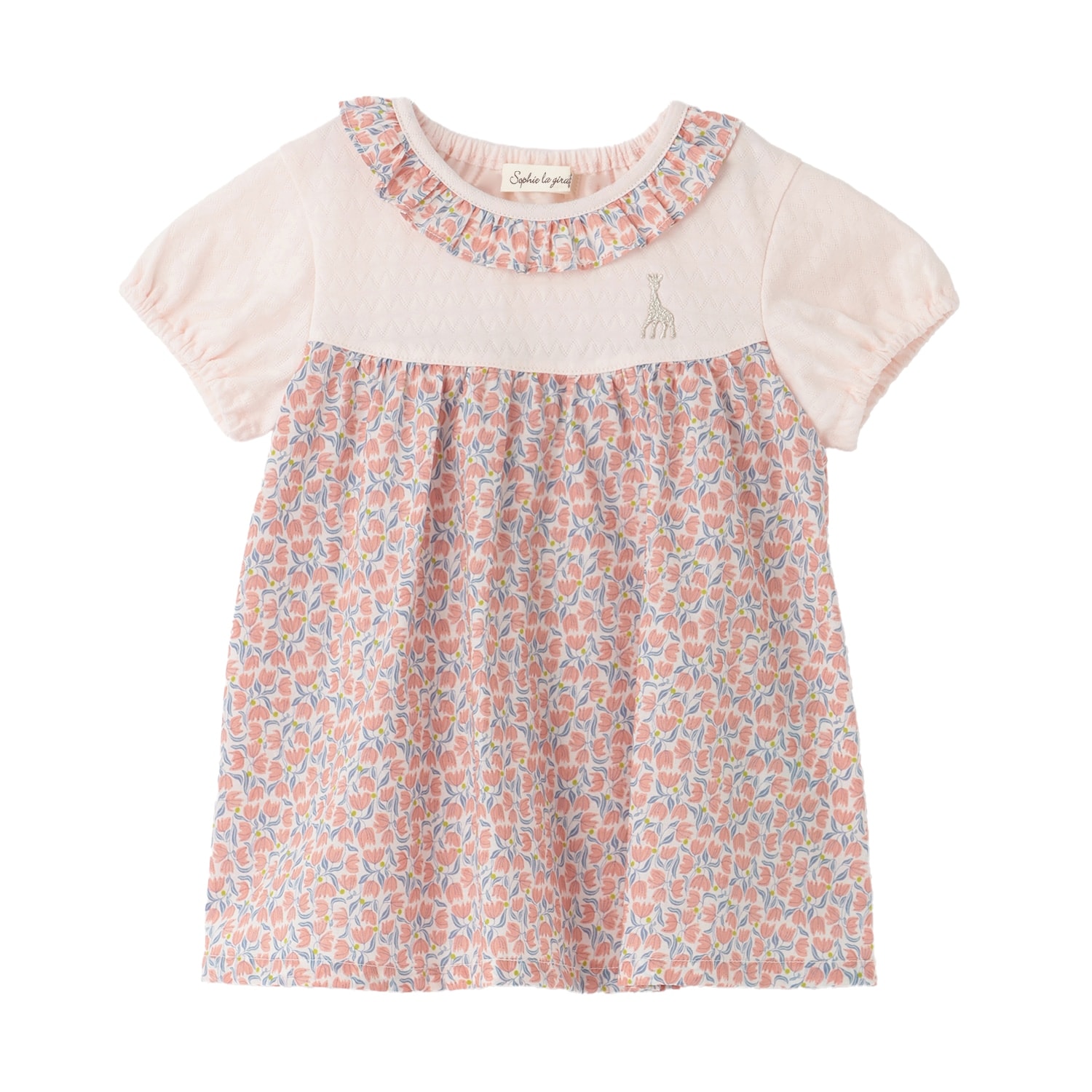 花柄半袖チュニック