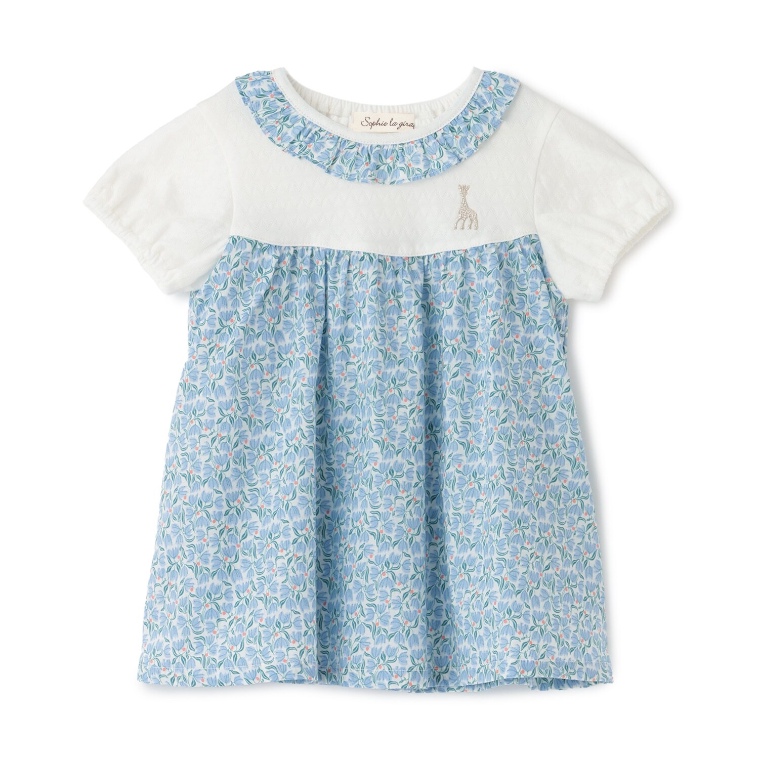 花柄半袖チュニック