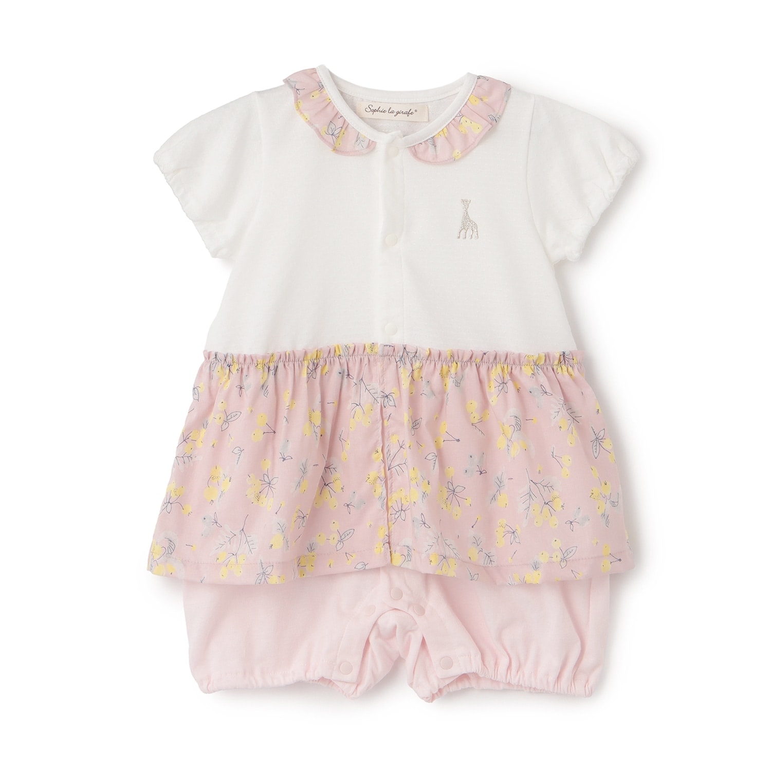 実と葉っぱ柄ショートオール