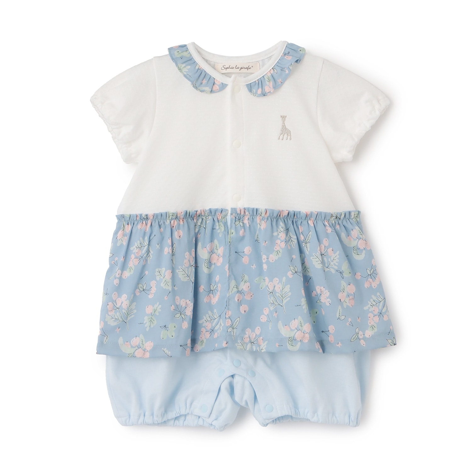 実と葉っぱ柄ショートオール