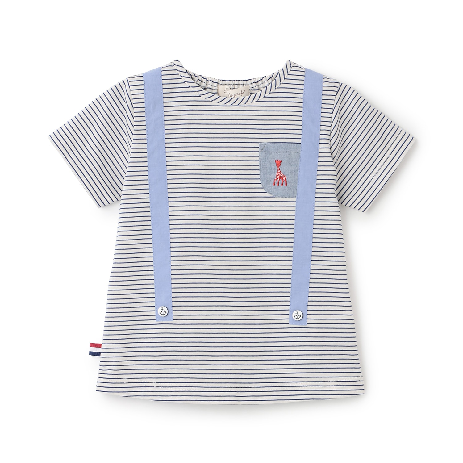 ボーダーサスペンダー半袖Ｔシャツ