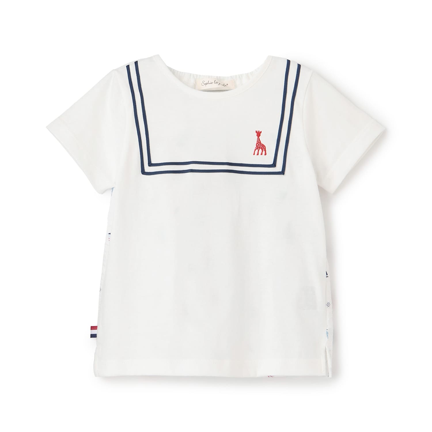 ヨット柄サッカー切り替え半袖Tシャツ