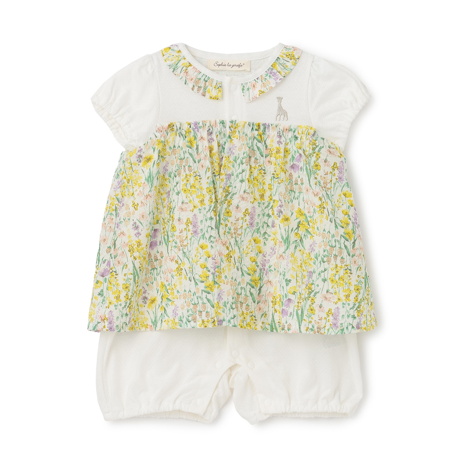 リップル花柄ショートオール