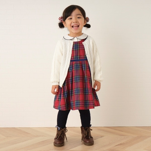 Narumiya Online ナルミヤ オンラインの公式通販サイト Kisette チェックワンピース 日本製 80cm 赤 ベビー