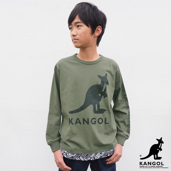 【KANGOLコラボ】 ロゴプリント総柄レイヤード風Tシャツ