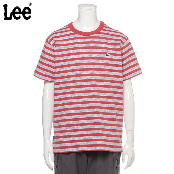 Narumiya Online ナルミヤ オンラインの公式通販サイト Leeコラボ ジャカードボーダーtシャツ Ss 130 赤 ジュニア