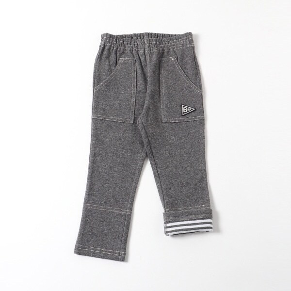 パンツ nahi デニム風ニットツイルパンツ（80～90）(80cm チャコール): キッズ