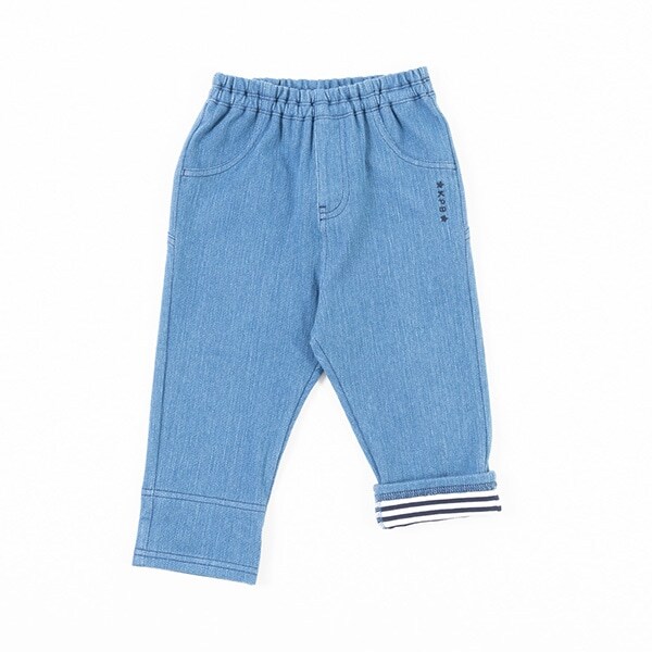 くま耳デニムニットパンツ(100)