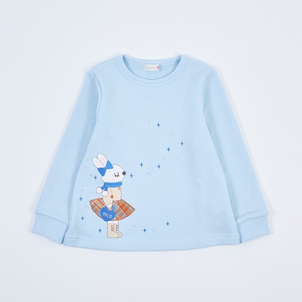 mimiちゃんアップリケの裏毛トレーナー(140~150)