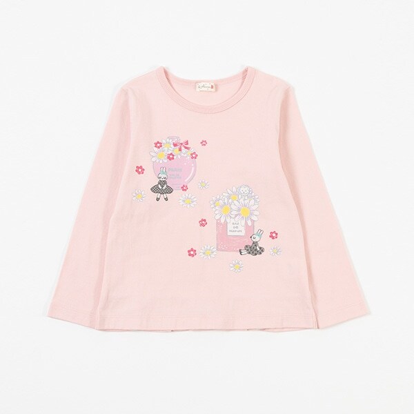 【TioTio抗ウイルス加工】mimiちゃんコスメプリント長袖Tシャツ(100~130)