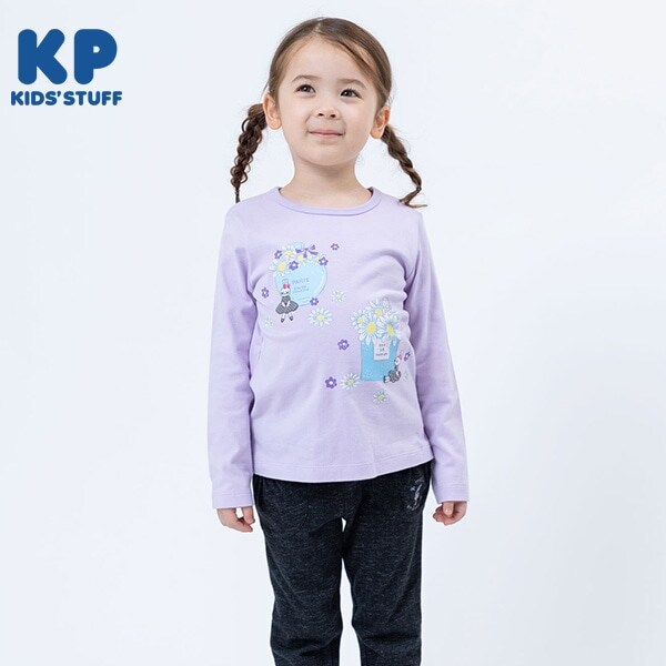 【TioTio抗ウイルス加工】mimiちゃんコスメプリント長袖Tシャツ(100~130)