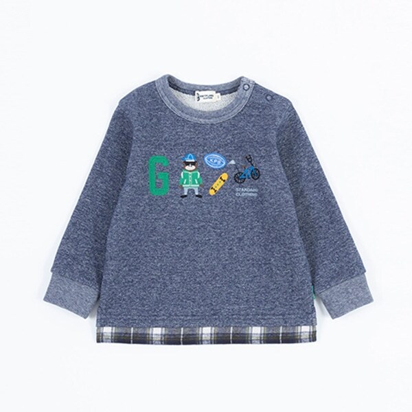 ゴリラモチーフの裏毛トレーナー（80～90）