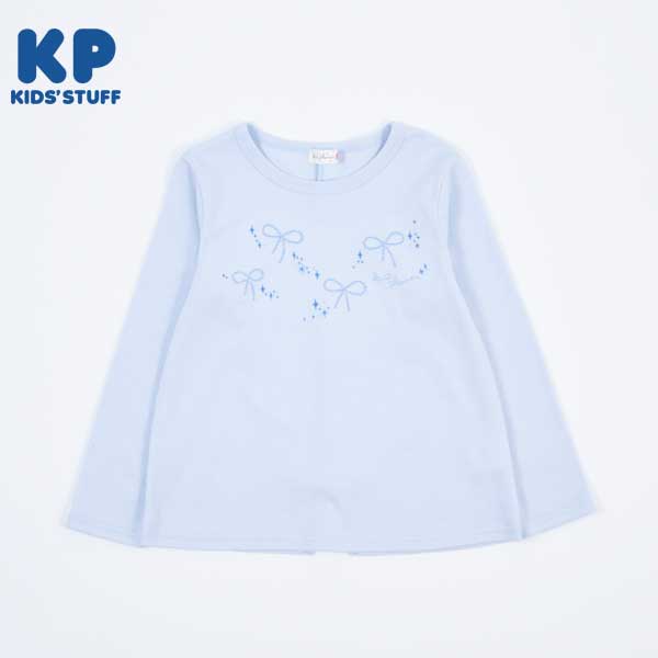 リボン刺しゅうの長袖Tシャツ(110～130)