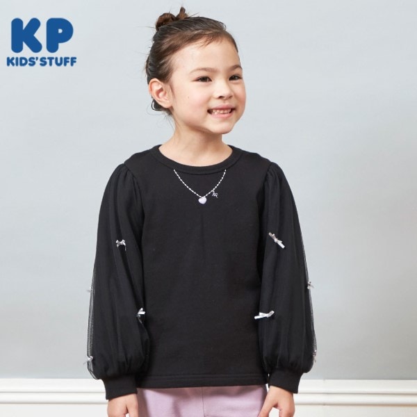 KP リボンチュール袖トレーナー(100~150)