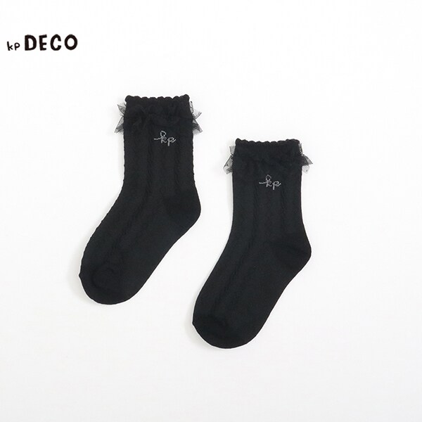 KPDECO チュール付きクルーソックス(13～23)