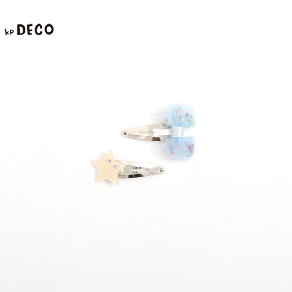 KPDECO ヘアピン(パッチンどめ)2個セット(F ピンク): キッズ
