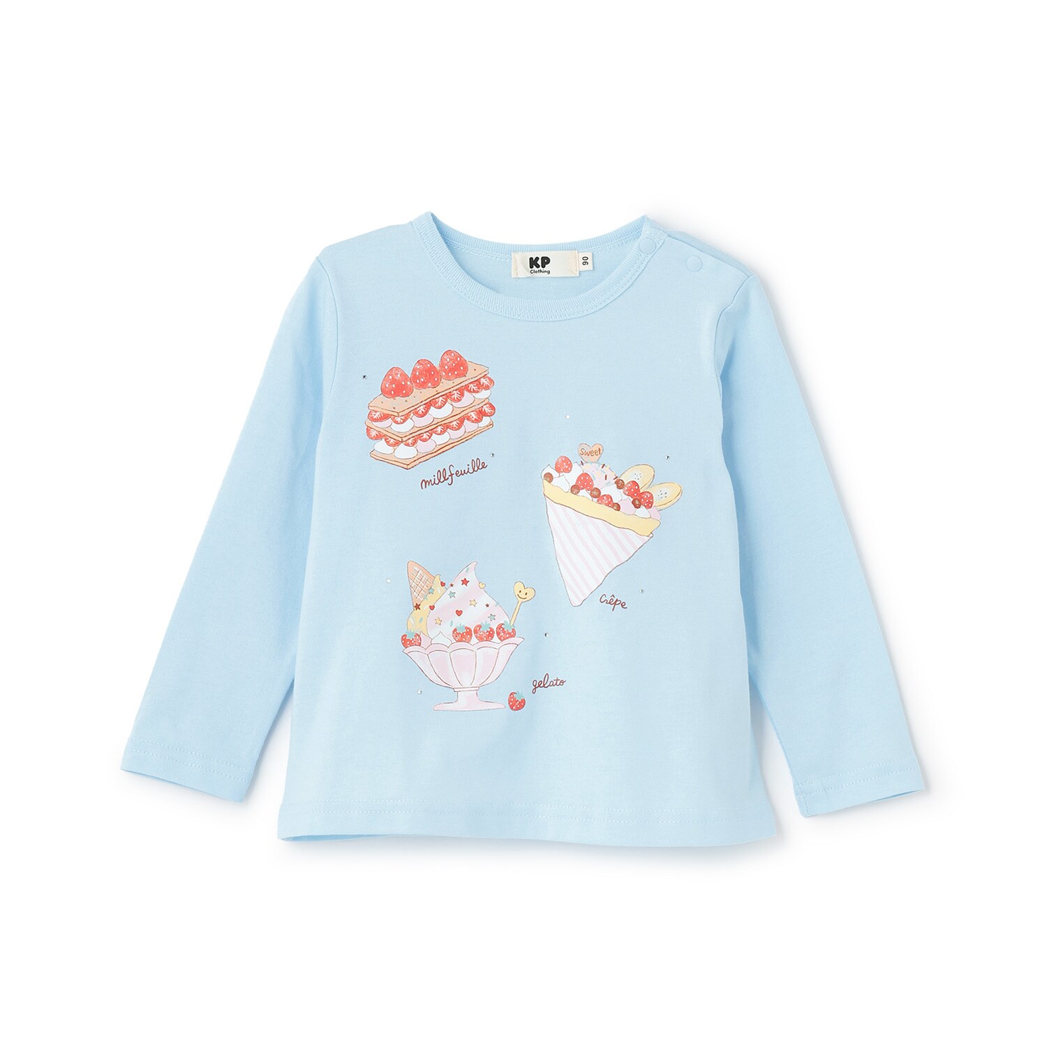 いちごスイーツプリント長袖Tシャツ