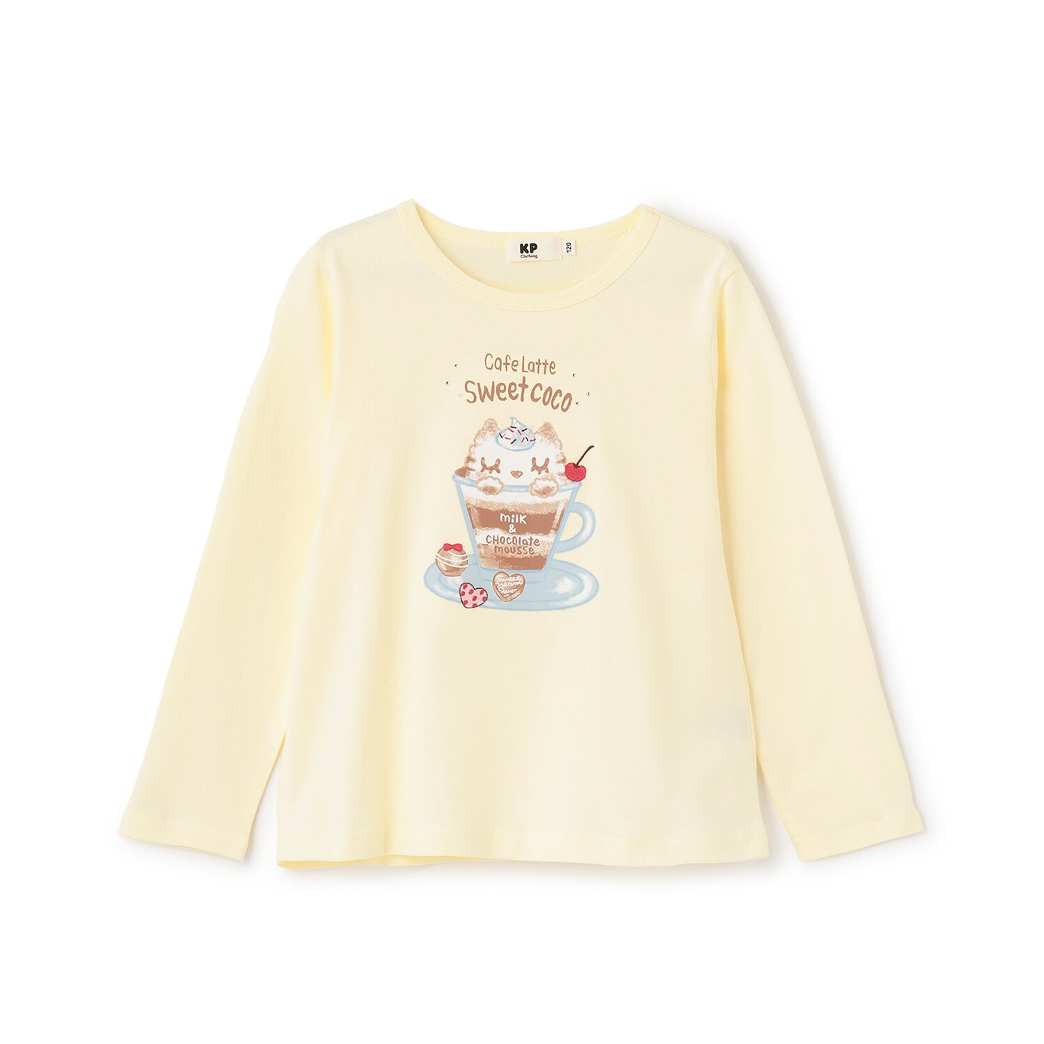 ラテcocoプリント長袖Tシャツ