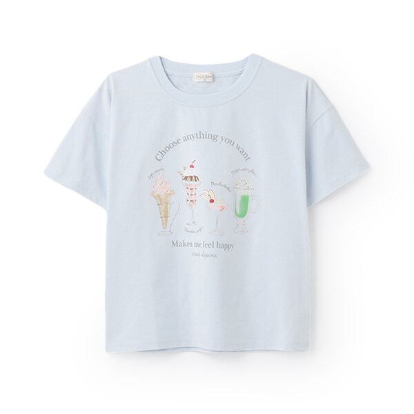 ソロナカフェスイーツ柄半袖Tシャツ(140-160cm)