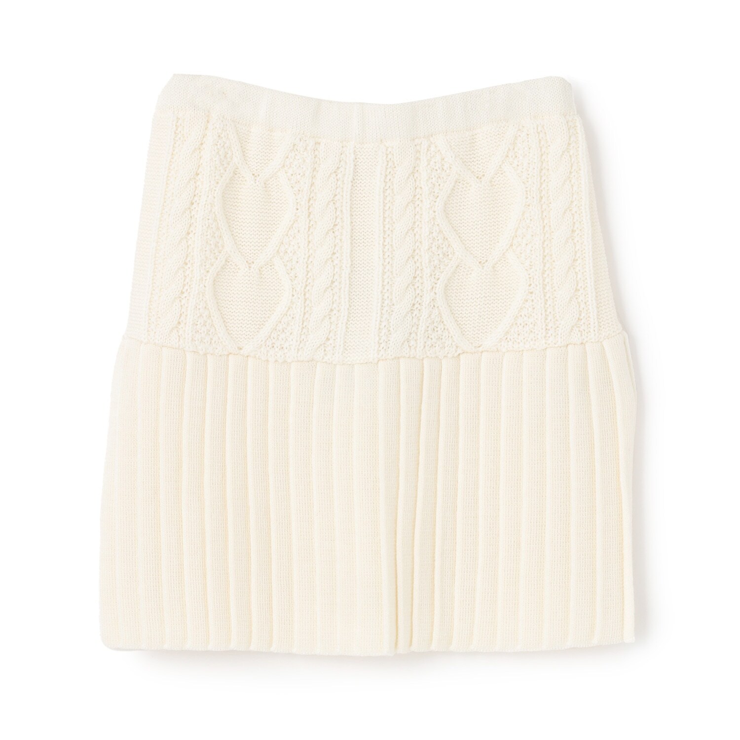 ケーブル編 ニットスカート 【ウォッシャブル】