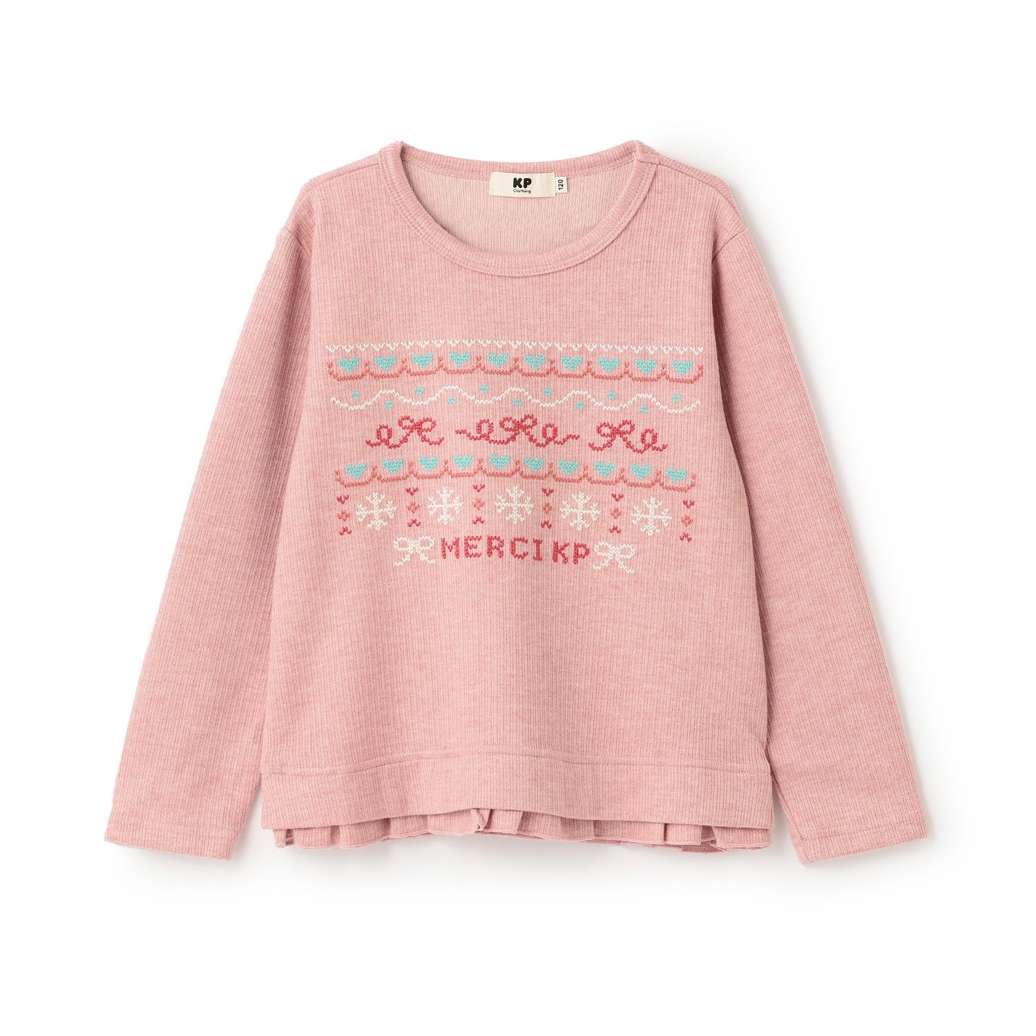 クロス刺シュウ リブWフェイス トレーナー