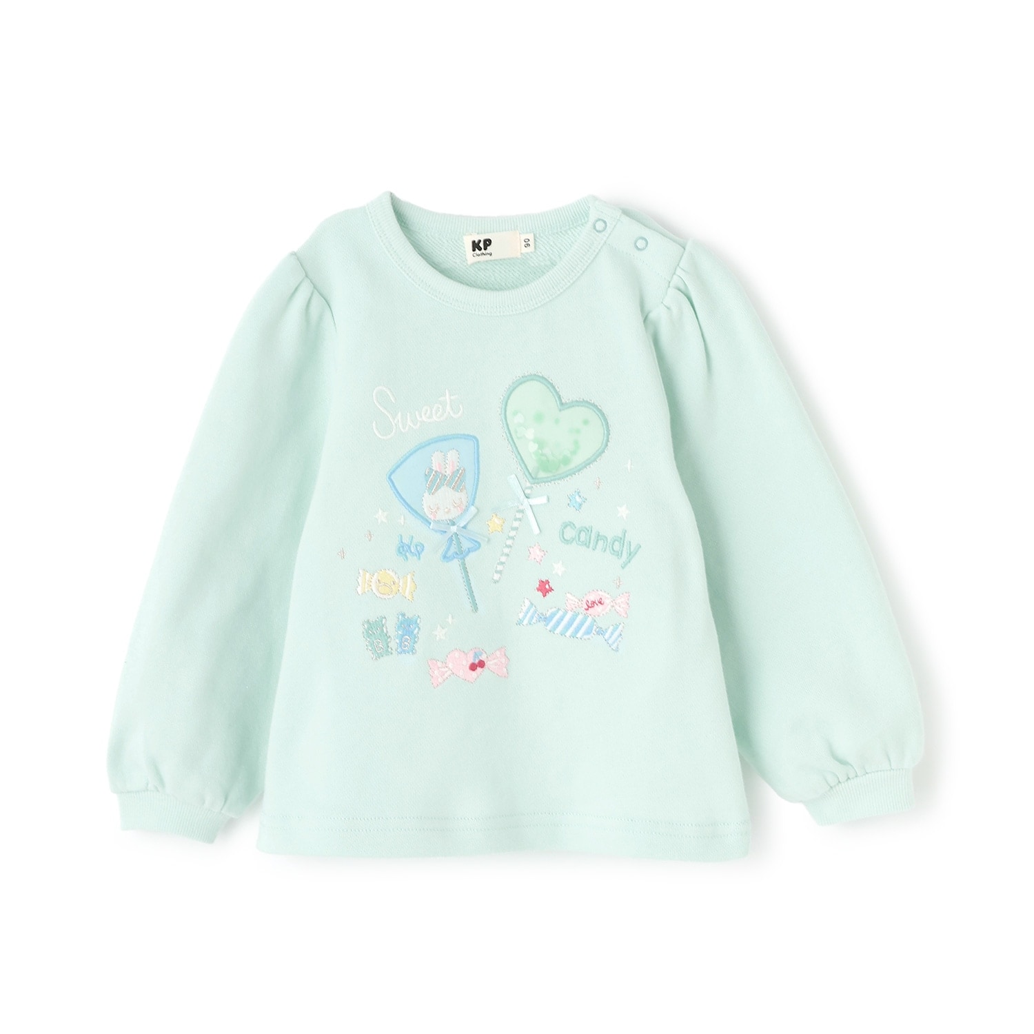 キャンディ刺しゅう トレーナー 【吸湿発熱】