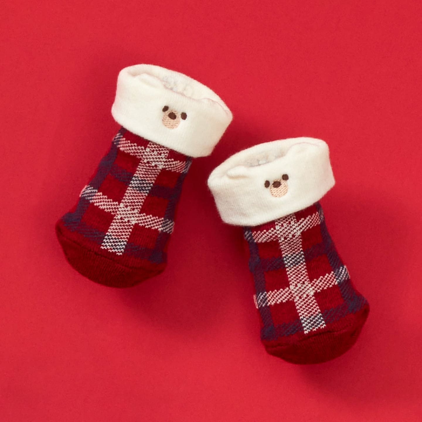 クマ耳 チェック BABYソックス