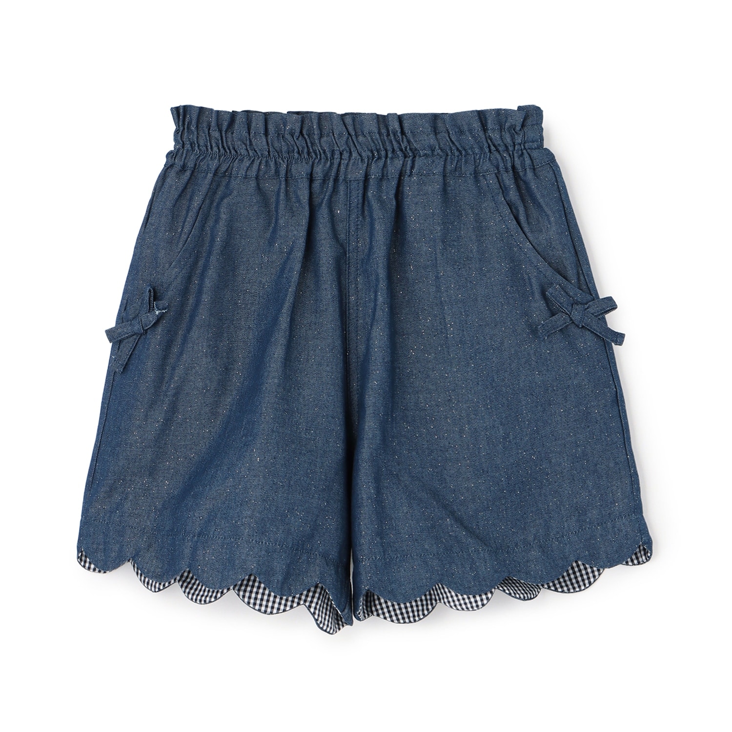 ラメデニム ショートパンツ