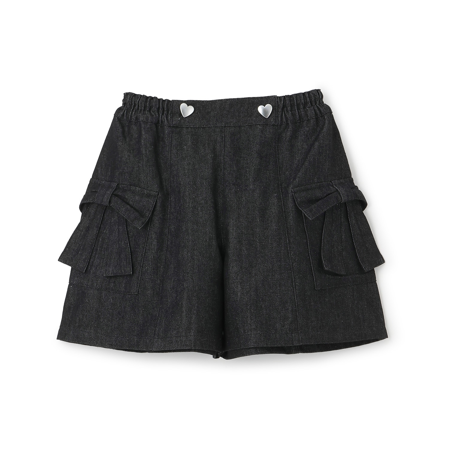 リボンポケット デニム キュロット