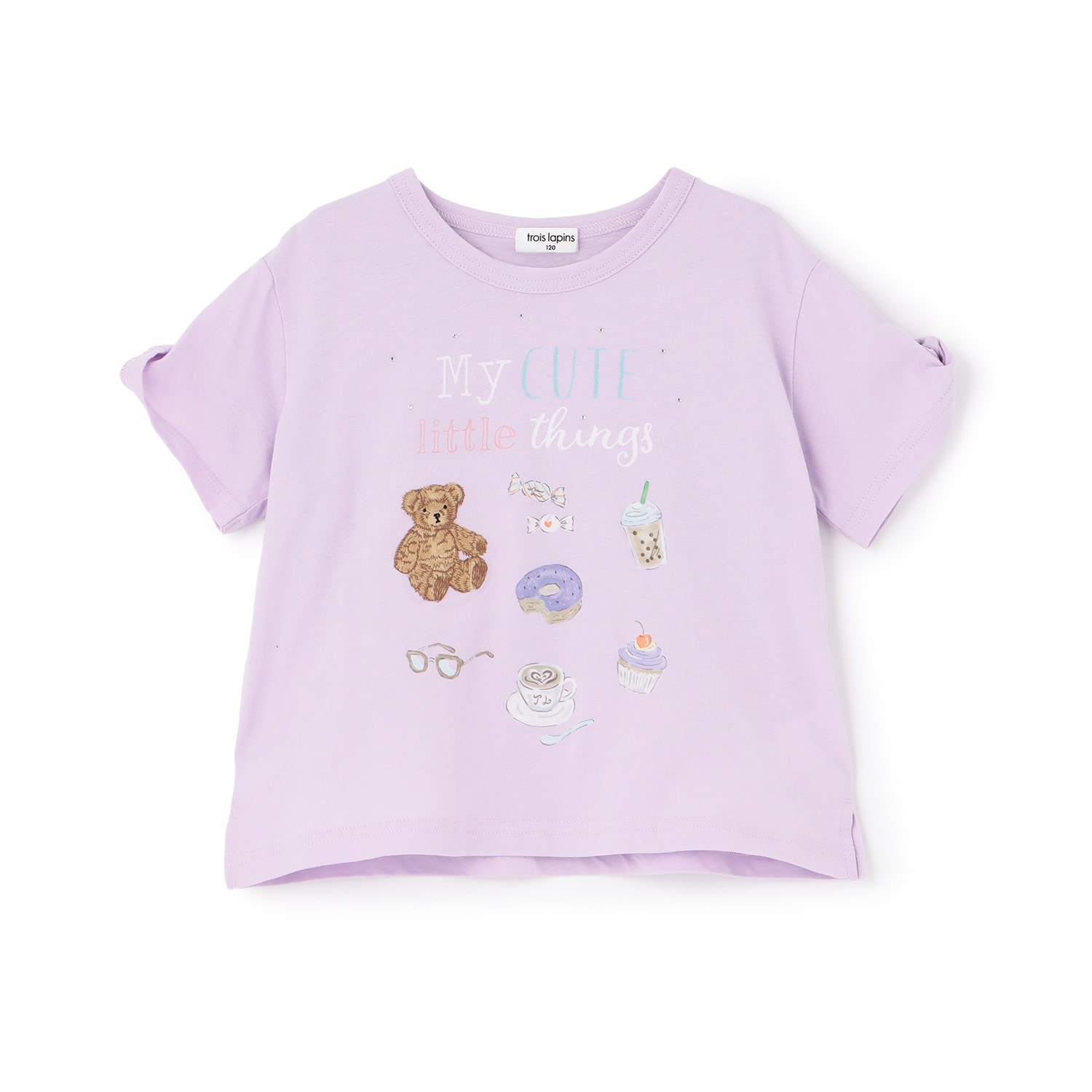 【Trois Lapins】 くまグラフィック Tシャツ