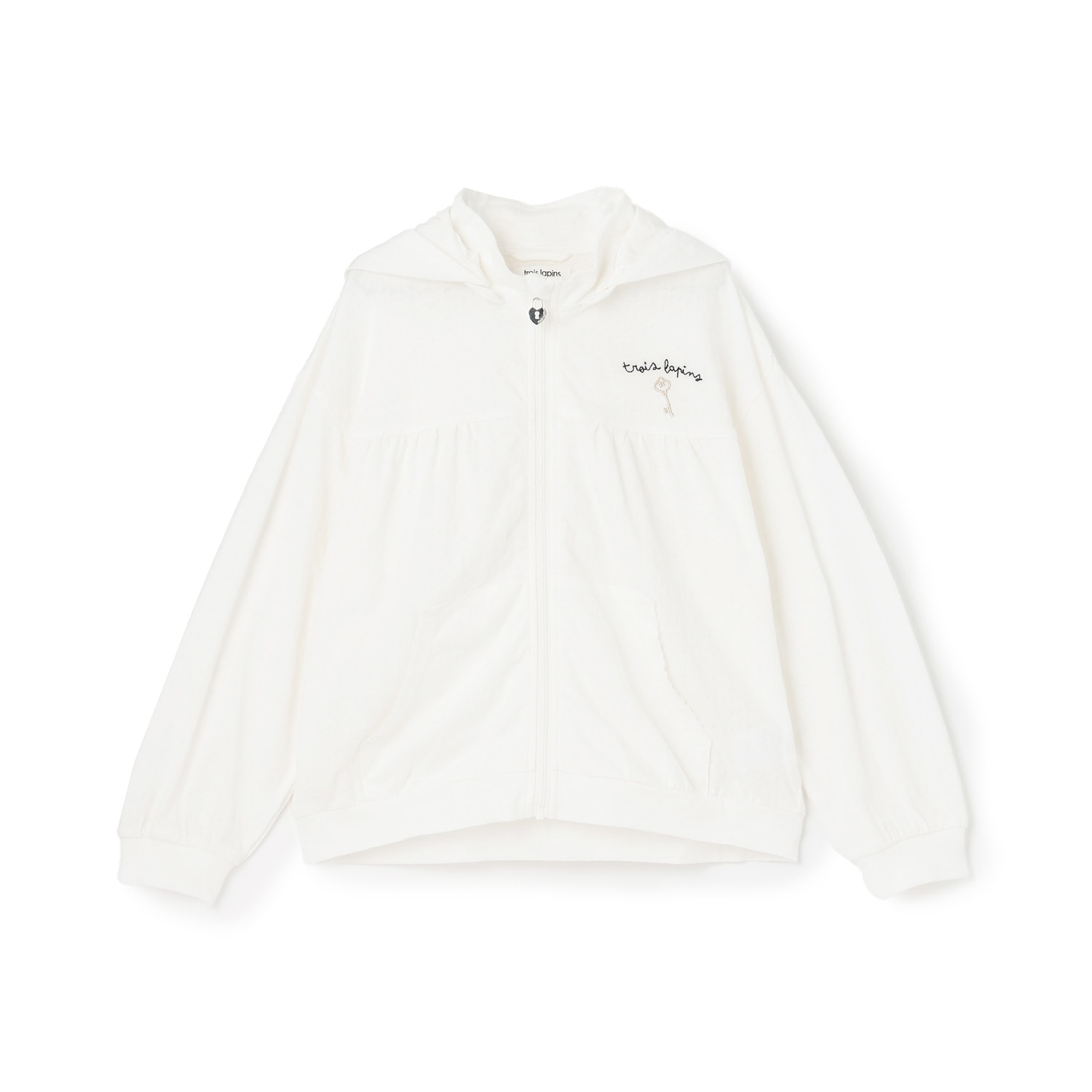 【Trois Lapins】 ジップアップ カーディガン 【接触冷感】