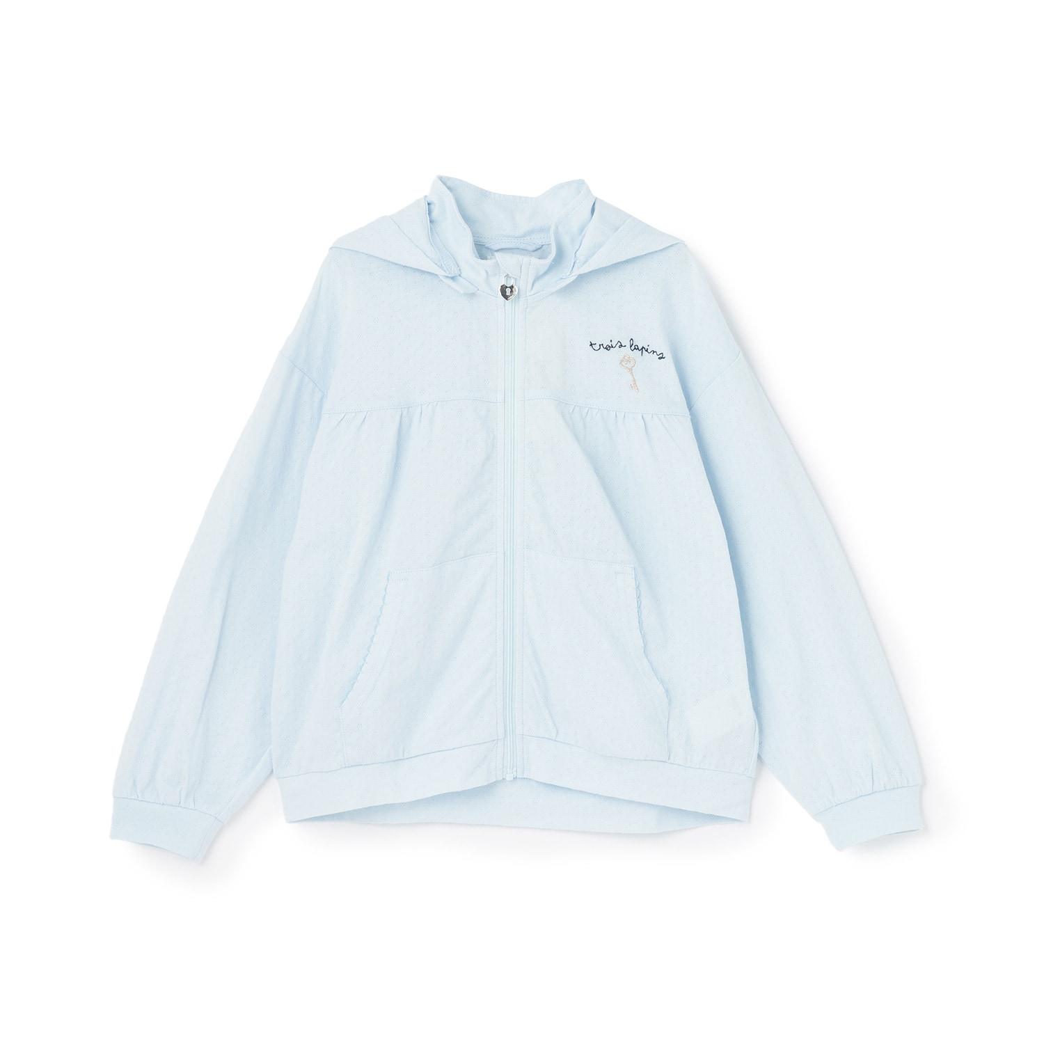 【Trois Lapins】 ジップアップ カーディガン 【接触冷感】