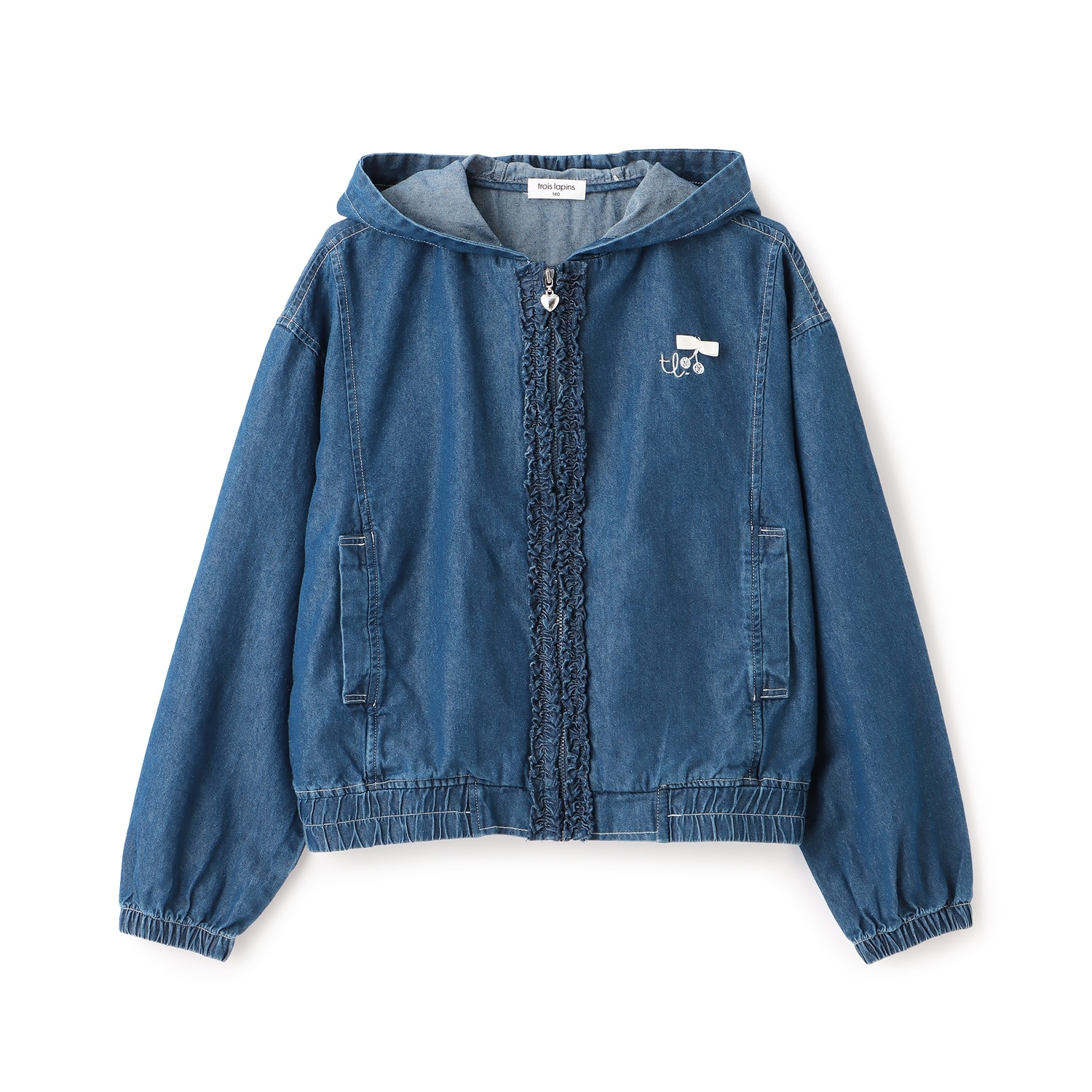 テンセルデニム ジップアップフーディー