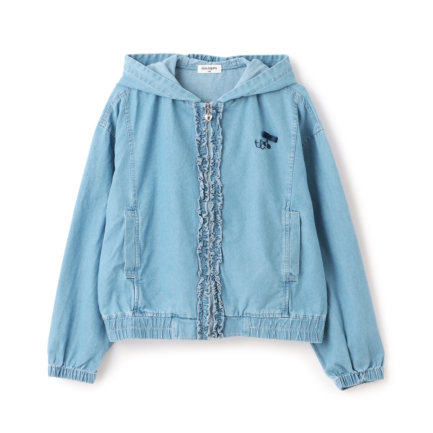 テンセルデニム ジップアップフーディー