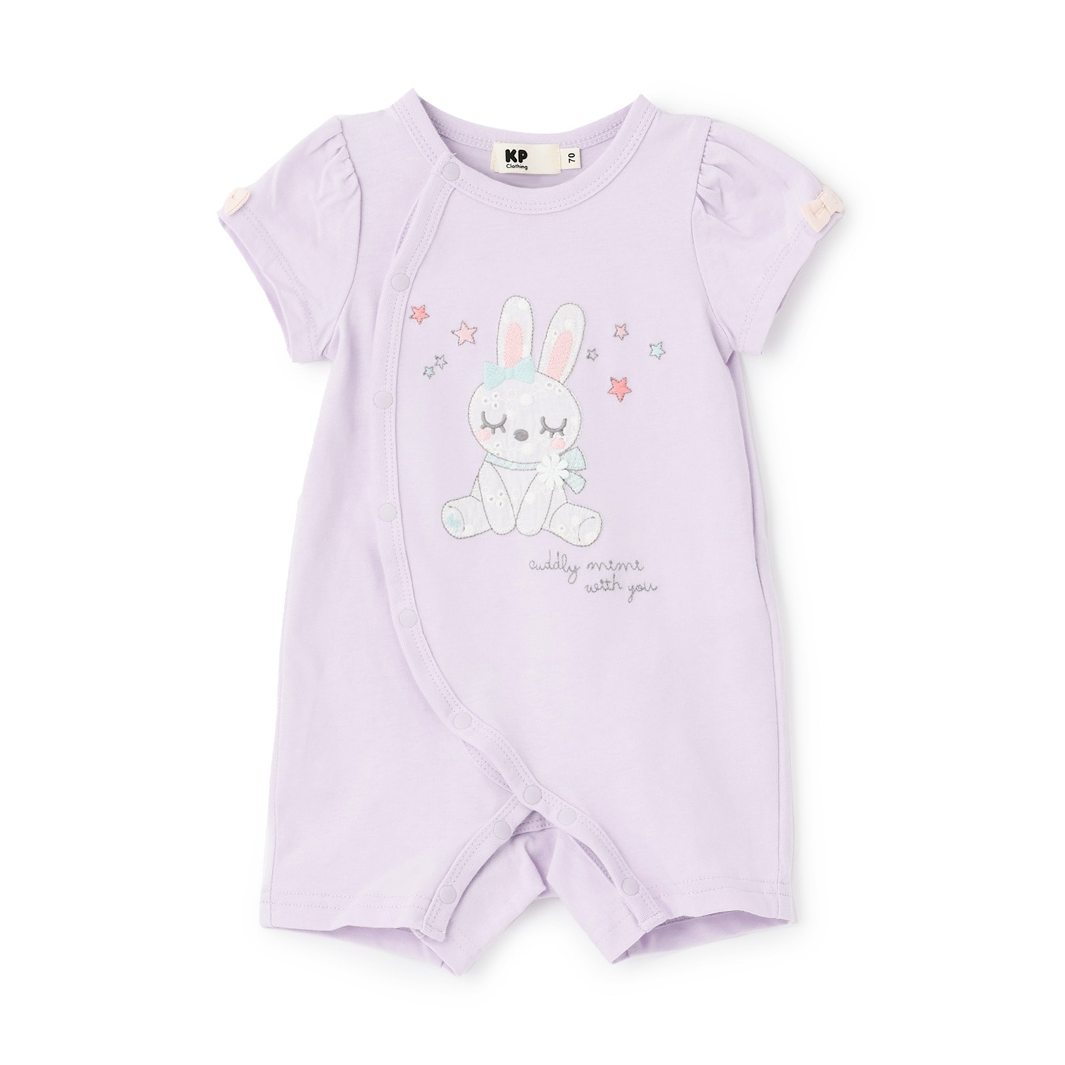 mimiちゃん アップリケ刺しゅう ショートオール