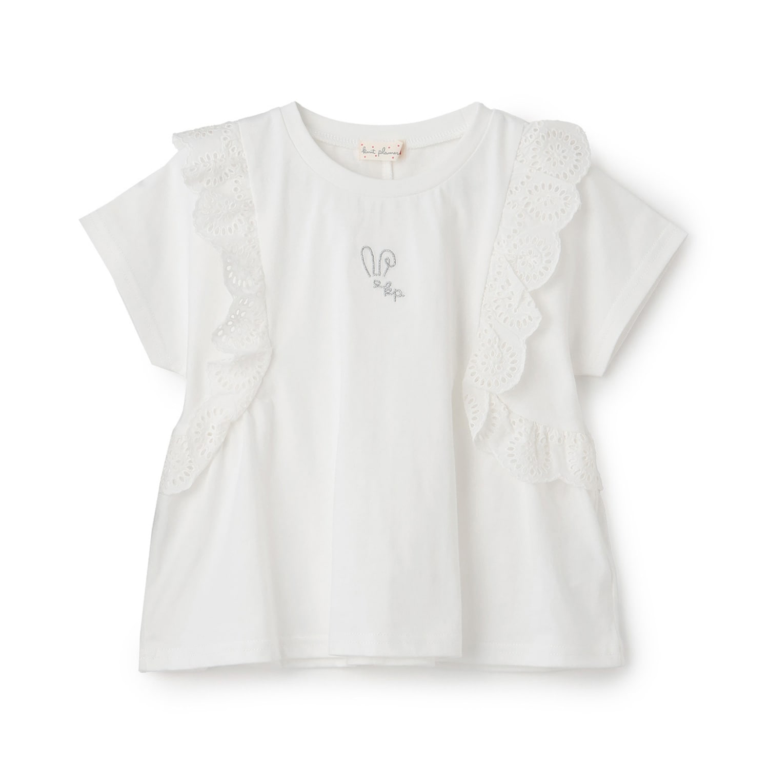 肩レースTシャツ