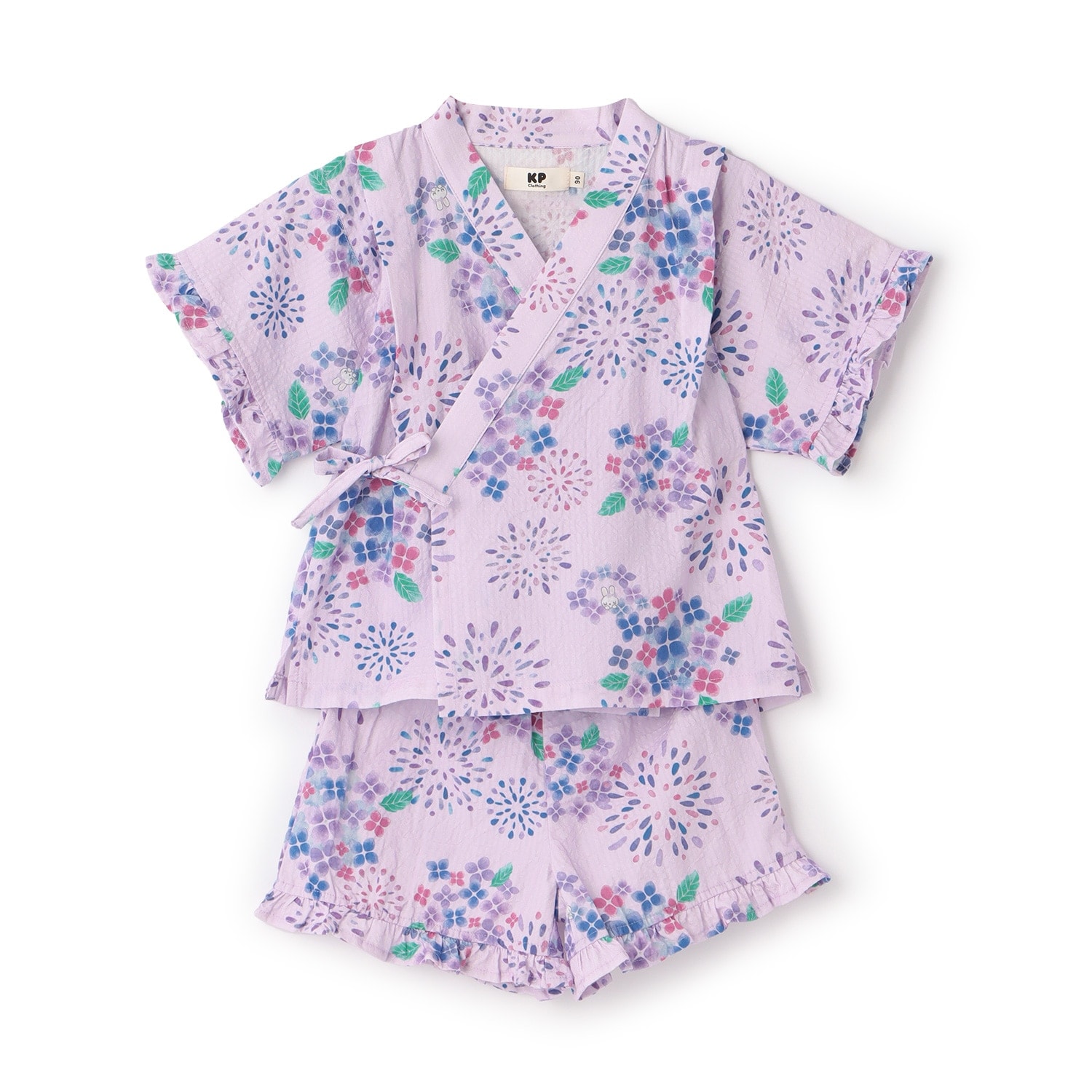 花火あじさい柄 甚平