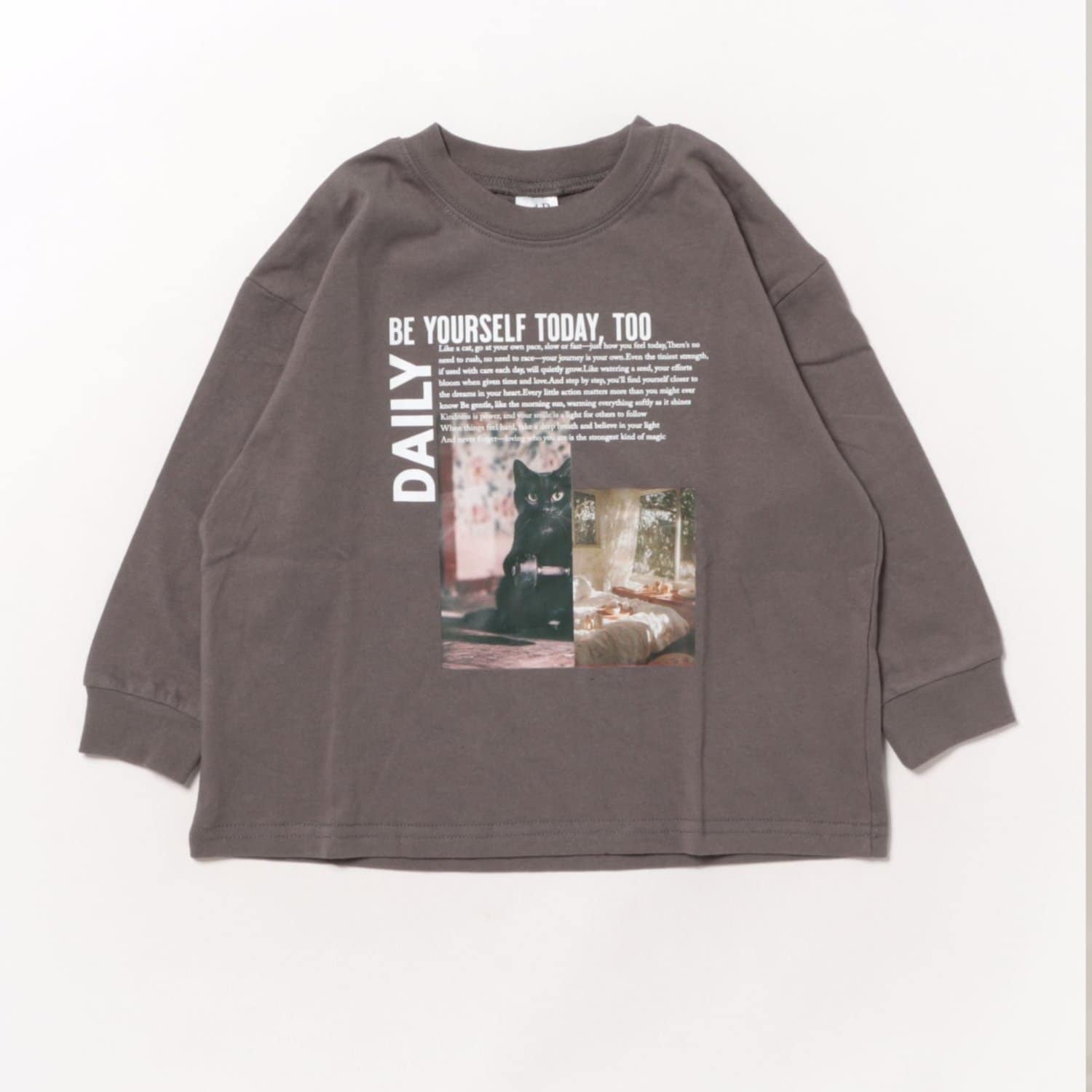 【USAコットン】CATフォトプリントロンT