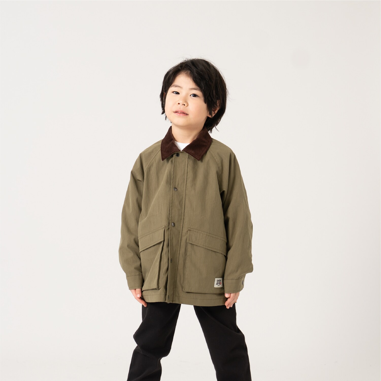 衿コーデュロイジップアップジャケット